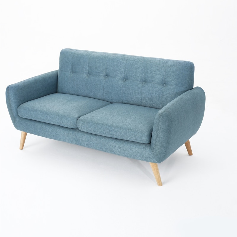 Josephine Mid-century Modern Tufted Fabric Upholstered Sofa by Christopher Knight Home