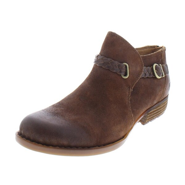 Born Womens Sylvia Booties Suede Ankle 