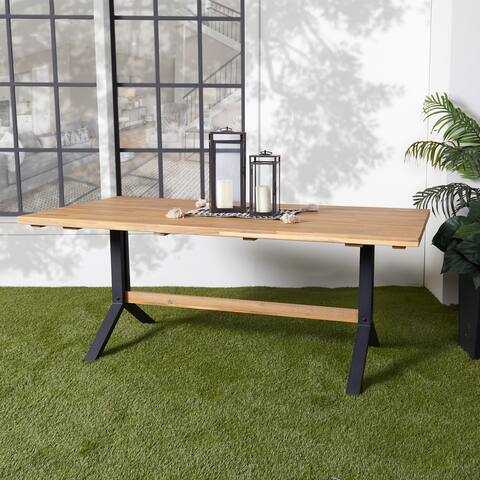 Havenside Home Shenley Contemporary Natural Wood Dining Table