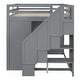 preview thumbnail 13 of 38, Full Size Wood Loft Bed With Built-in Wardrobes,Cabinets and Drawers