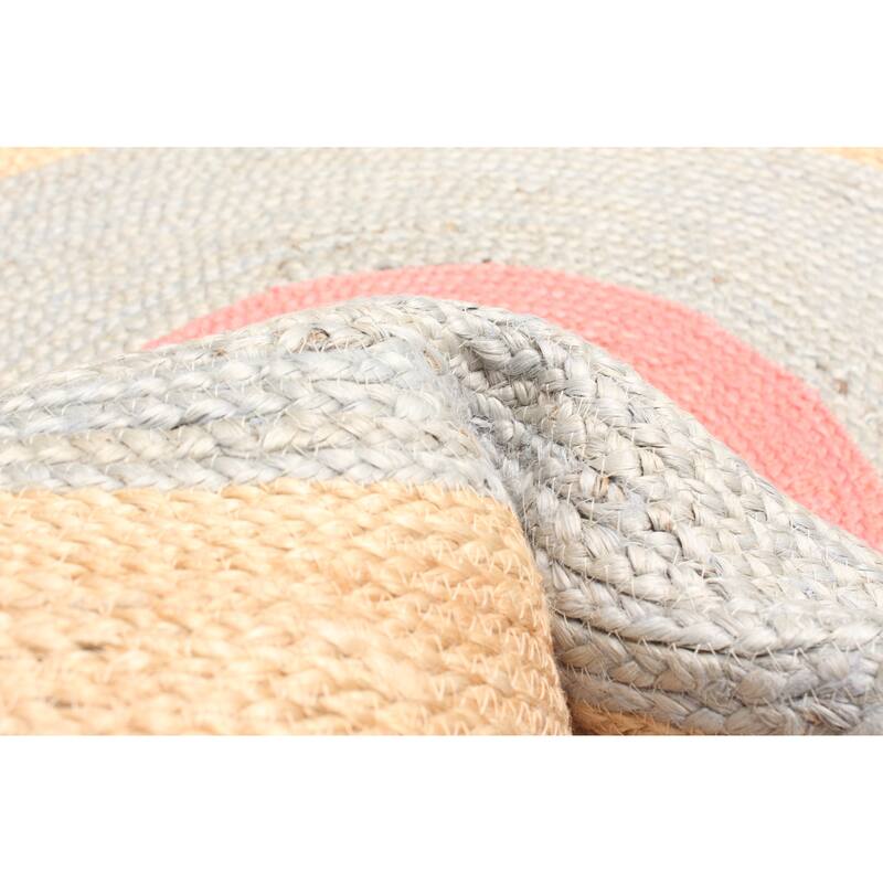 ECARPETGALLERY Braided Weave Palas Denizli Tan Jute Rug - 3'10 x 3'10