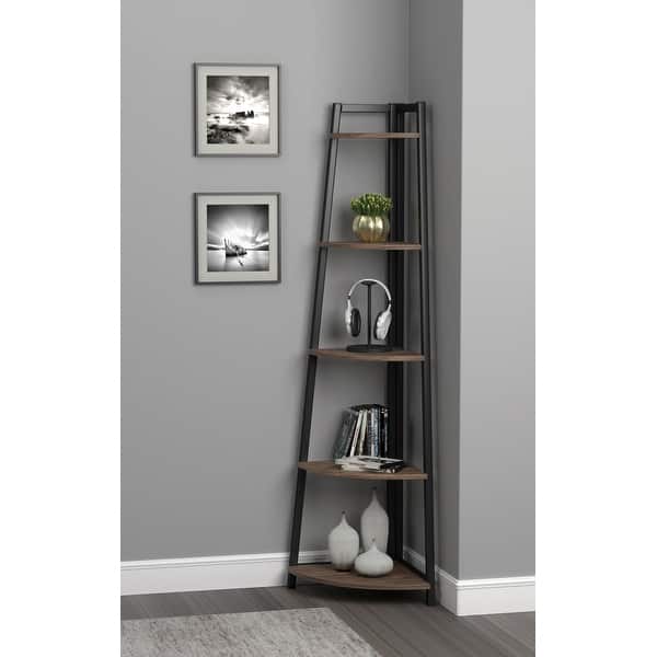 Horatio Aged Walnut Corner Bookcase Bed Bath & Beyond 33991174