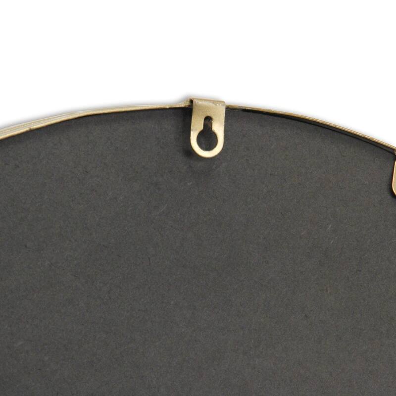Nuvelle Curve Top Studded Gold Metal Framed Wall Mirror