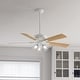 preview thumbnail 1 of 18, Hunter 52" Crestfield Ceiling Fan with 3-Light LED Light and Pull Chain - Farmhouse, Casual, Rustic White