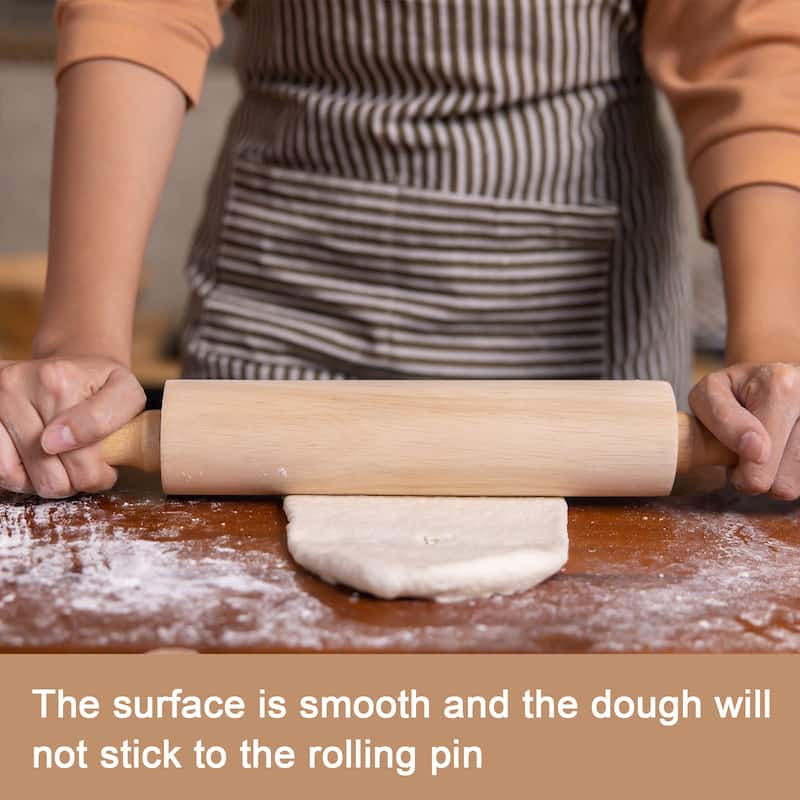 Rolling Pin Beech Wood Dough Roller Pins Cylindrical for Baking
