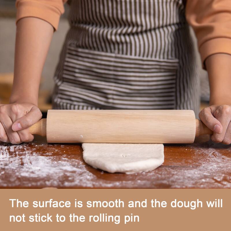 Rolling Pin Beech Wood Dough Roller Pins Pointed for Baking