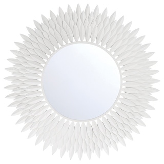 Broche Matte White 30in Mirror - 30