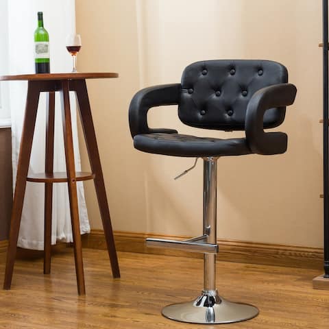Porch & Den Coal Creek Modern Upholstered Adjustable Bar Stool