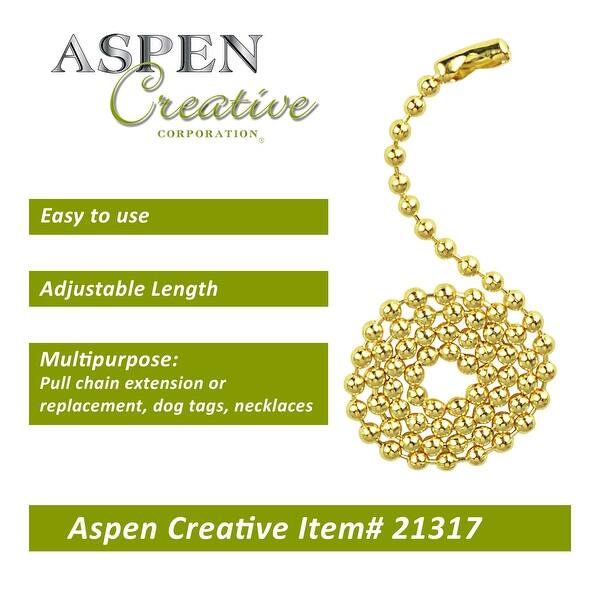 Aspen Creative 1Foot Beaded Pull Chain with Connector in Polished