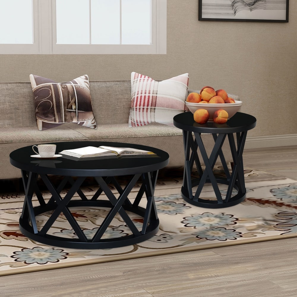 Round Ceylon Coffee Table - 40 in. W x 40 in. D x 18 in. H