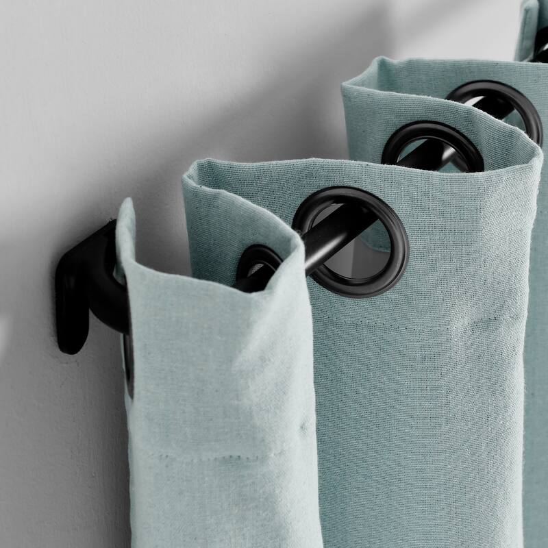 Lush Decor Insulated Grommet Blackout Linen Window Curtain Panel Single
