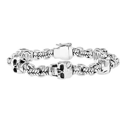 EFFY Men's 925 Sterling Silver Skull Bracelet