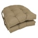 preview thumbnail 44 of 59, 16-inch U-Shaped Indoor Twill Chair Cushions (Set of 2, 4, or 6) - 16" x 16" Set of 2 - Toffee
