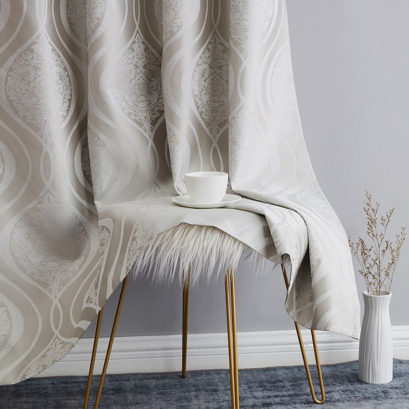 Home & Linens Amsterdam Damask 100% Blackout Insulated Extra Wide ...