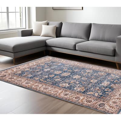 HomeRoots Oriental Traditional Rectangle Area Rug