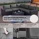preview thumbnail 53 of 125, Kullavik 13 Pieces Outdoor Patio Furniture Set with Fire Pit Table w/ Wide Armrests