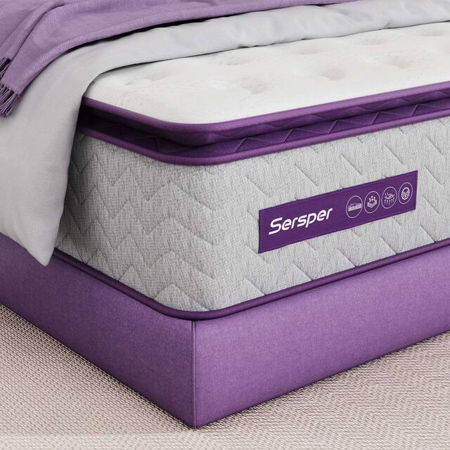 Sersper 12-inch Memory Foam and Innerspring Hybrid Mattress