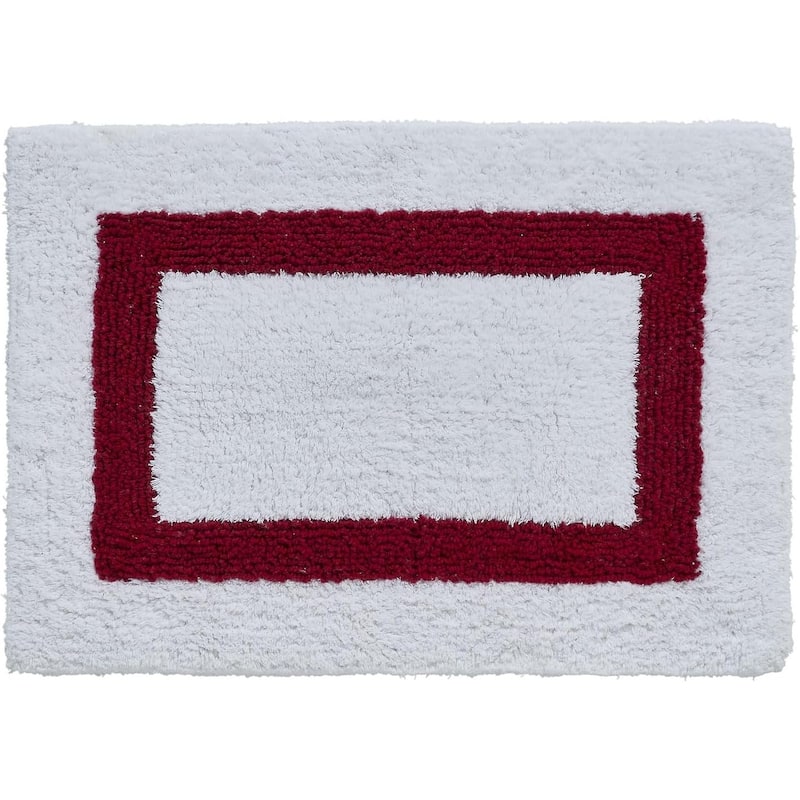 Better Trends Hotel Collection in Race Track 100% Cotton Super Absorbent Reversible Double Sided Machine Washable Bath Mat Rug