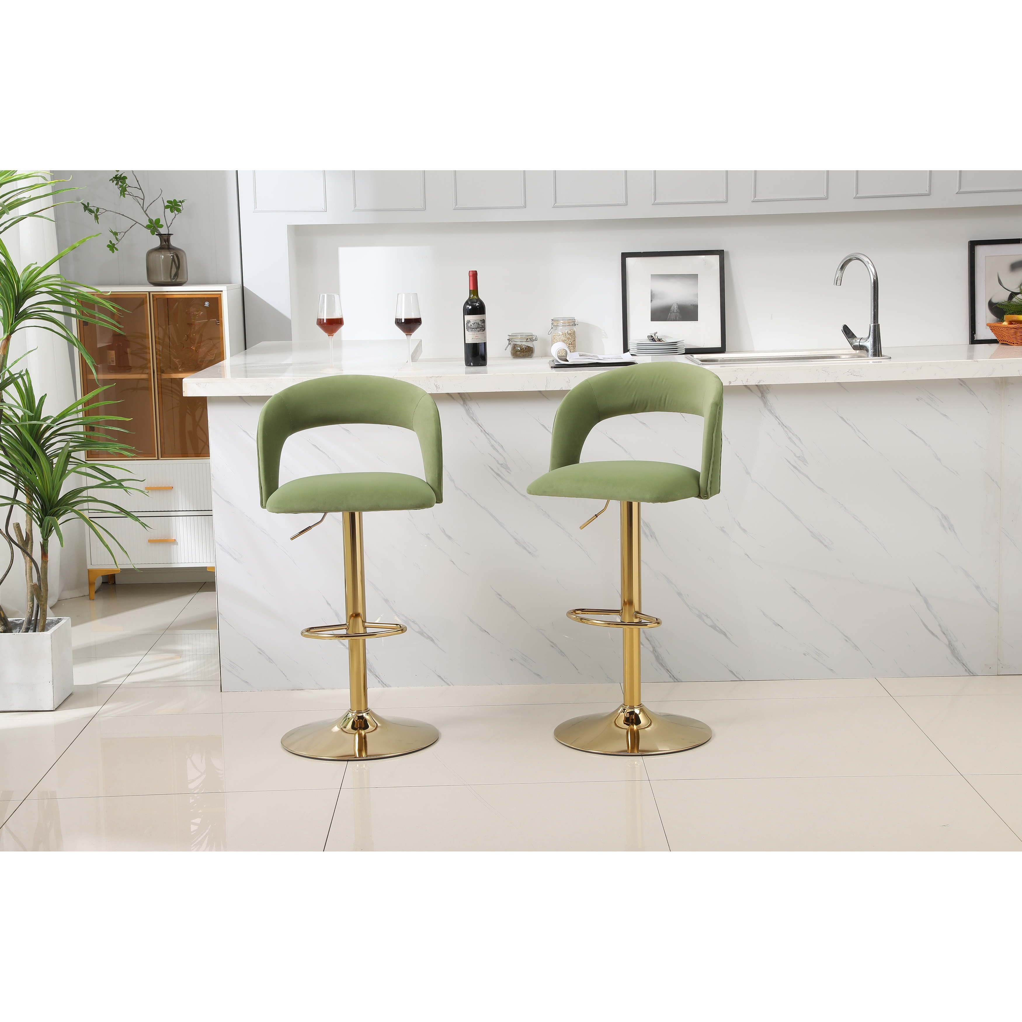 Avocado green cheap bar stools
