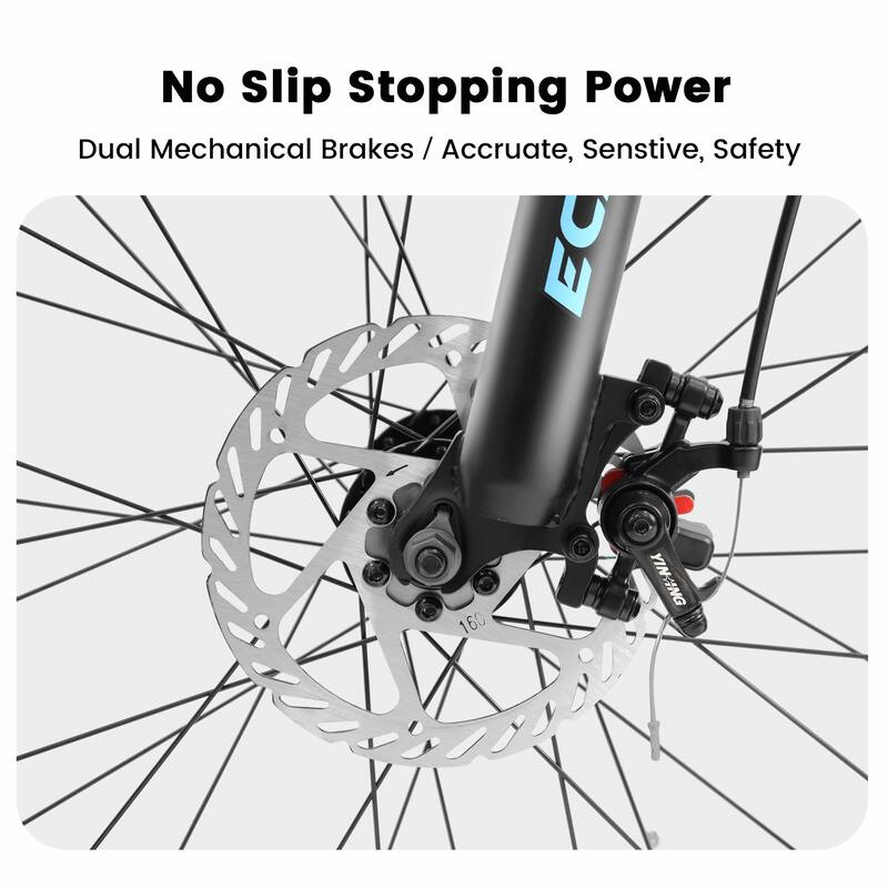 26" Mountain Bike - Front Suspension Shock Absorption, Disc Brakes, 21-Speed Gear System