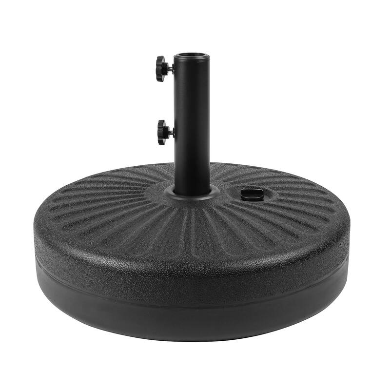 Newport 55-lb Fillable Round Patio Market Umbrella Base Stand - N/A - Black