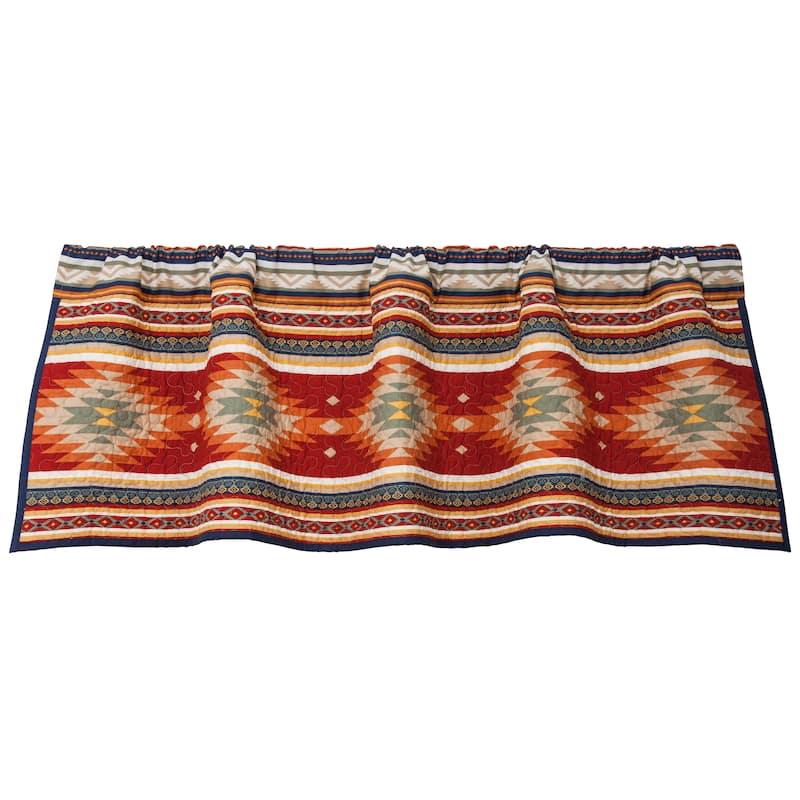 Paseo Road by HiEnd Accents Del Sol Aztec Design Window Valance, 18"x56"