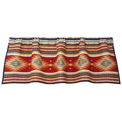 Paseo Road by HiEnd Accents Del Sol Aztec Design Window Valance, 18"x56"