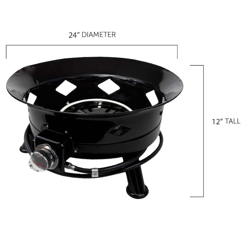 Flame King Smokeless Propane Fire Pit, 24-inch Portable Firebowl