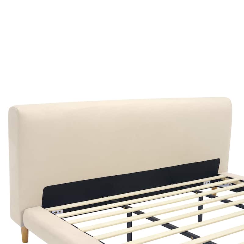 Christopher Knight Home - Havenoak Modern Upholstered Bed Frame with Chunky Headboard