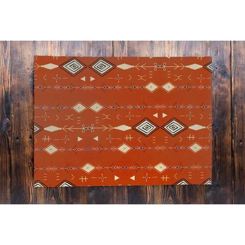 MEHAYA ORANGE Outdoor Mat By Terri Ellis