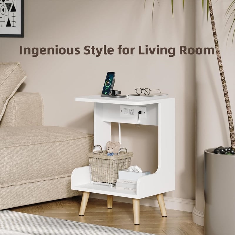 NightStands Set of 2 with Charging Station