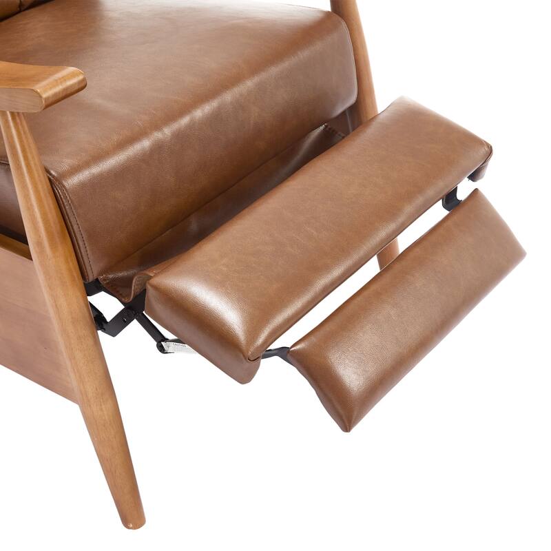 Modern 26.38" Upholstered Adjustable Chaise Lounge Chair with Wood Frame for Living Room