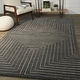 preview thumbnail 11 of 26, Carmody Modern Geometric Art Deco Area Rug 2'2" x 7' - Charcoal