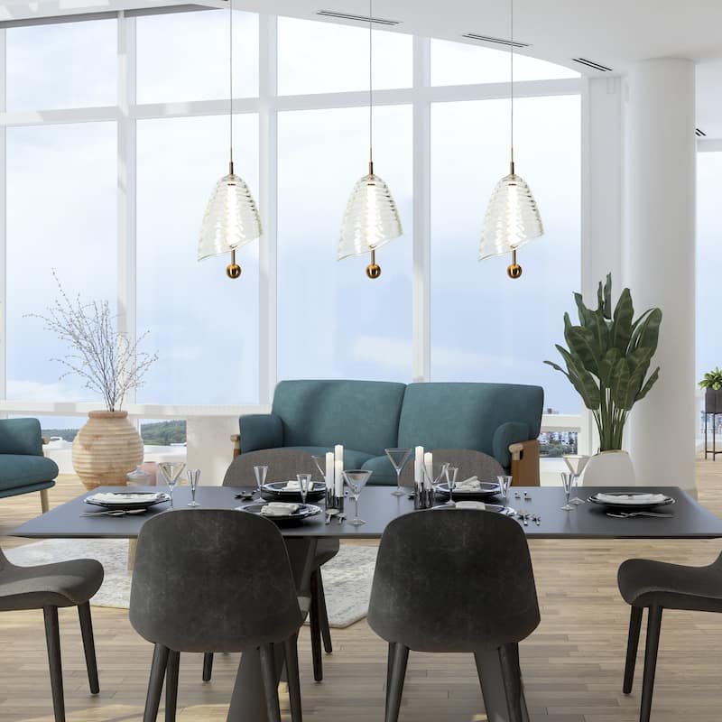 Modern Gold LED 1-Light Pendant Light for Kitchen Island