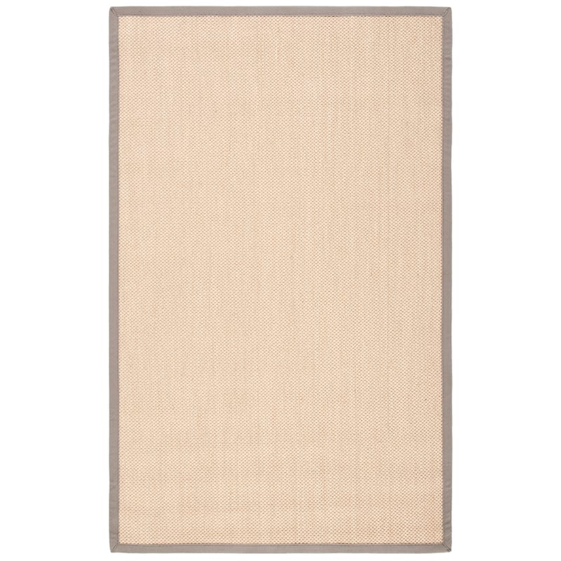 SAFAVIEH Natural Fiber Venus Casual Border Sisal Rug - 4' x 6' - Maize/Grey