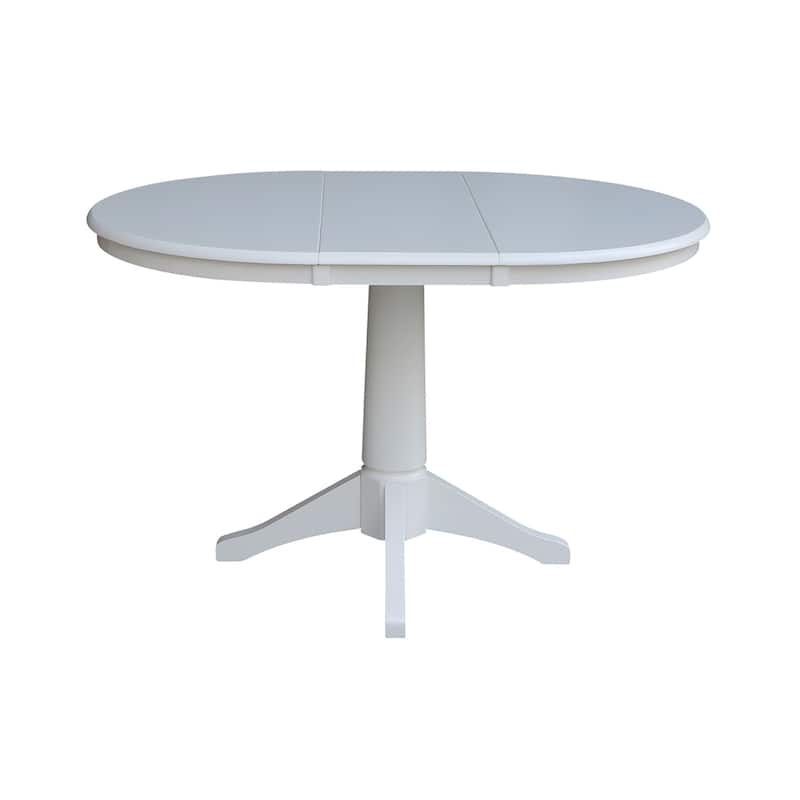 36" Round Top Pedestal Table w/12" Leaf