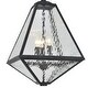 preview thumbnail 3 of 5, Brian Patrick Flynn for Crystorama Glacier 3 Light Black Charcoal Chandelier - 14'' W x 21'' H - 14'' W x 21'' H