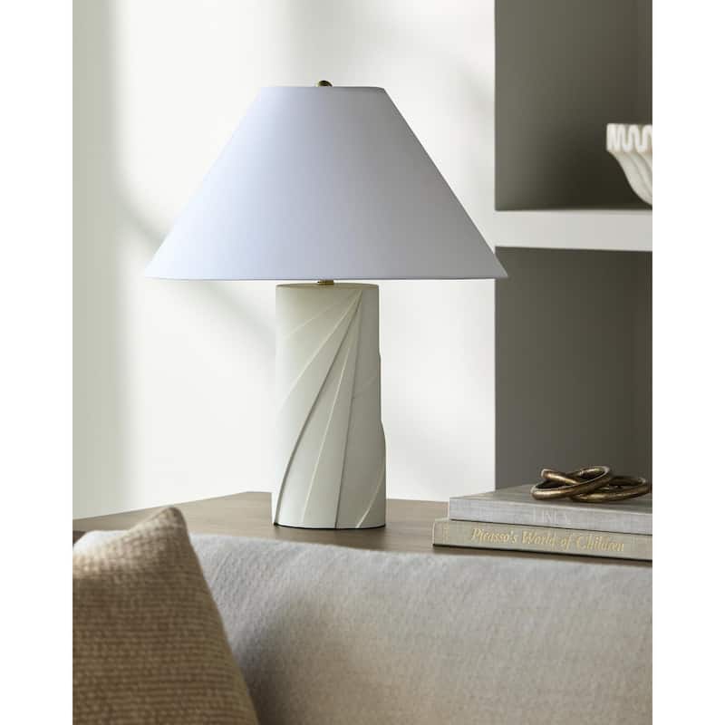 Livabliss Xove Traditional Accent Table Lamp - White