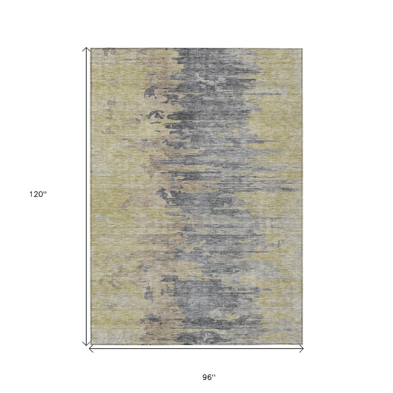 HomeRoots Abstract Transitional Rectangle Outdoor Rug