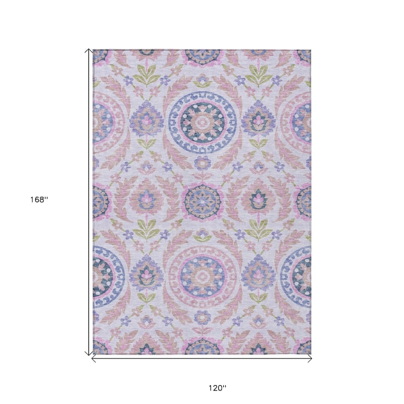 HomeRoots Floral Transitional Rectangle Outdoor Rug