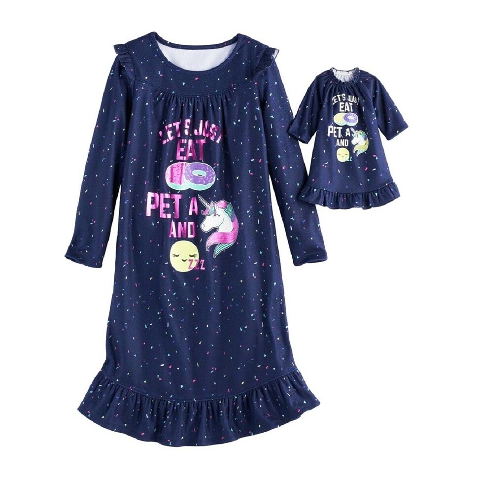 long sleeve fleece nightgown
