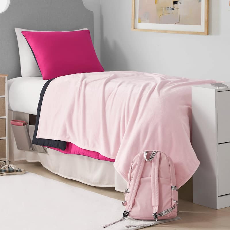 The Sheet Lab Solid Plush Throw Blankets