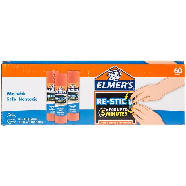 Shop Elmer S Re Stick Washable School Glue Sticks 8g 60 Pkg