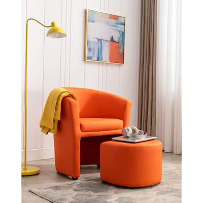 Carson Carrington Junkboda Accent Club Chair with Foot Stool