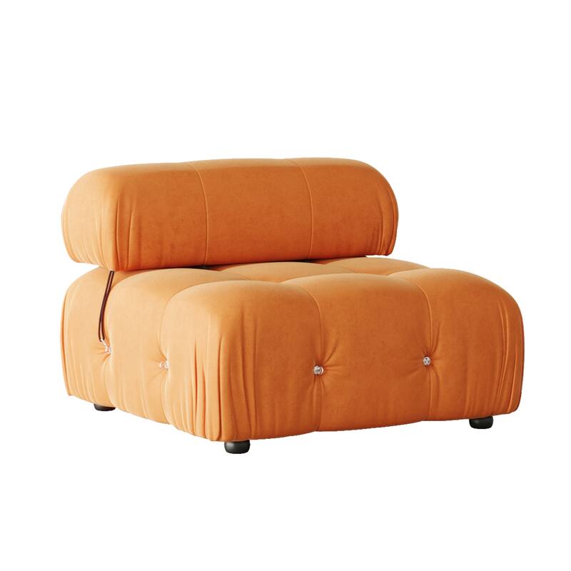 Armless Single Sofa Velvet Living Room Chair