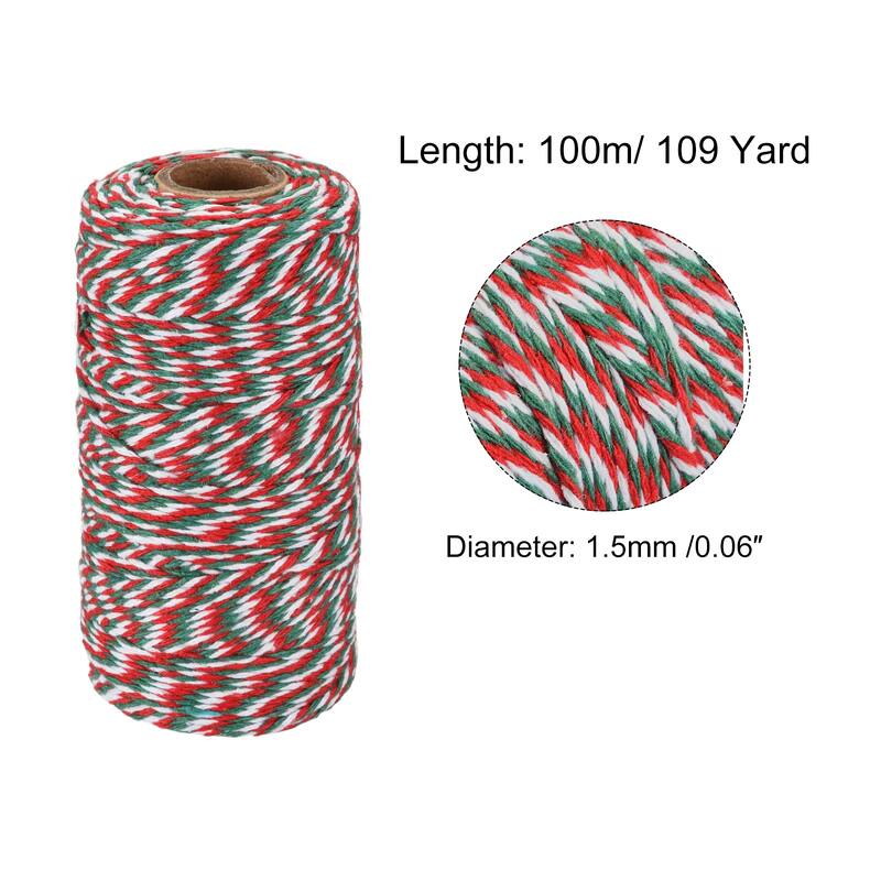 Twine Packing String Wrapping Cotton Twine Ropes for Gift, Christmas