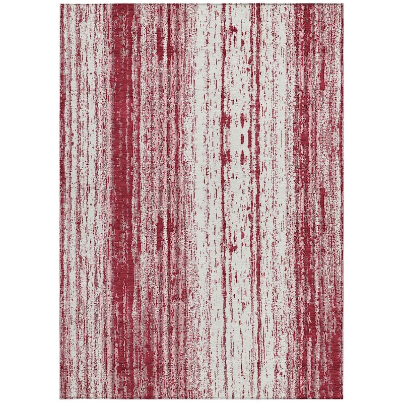 HomeRoots Striped Transitional Rectangle Outdoor Rug