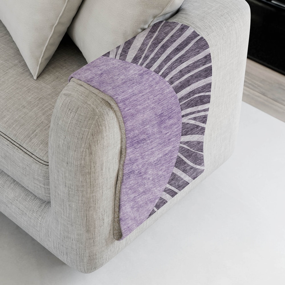 Premium Machine Washable Modern Sun Sherpa Throw Blanket