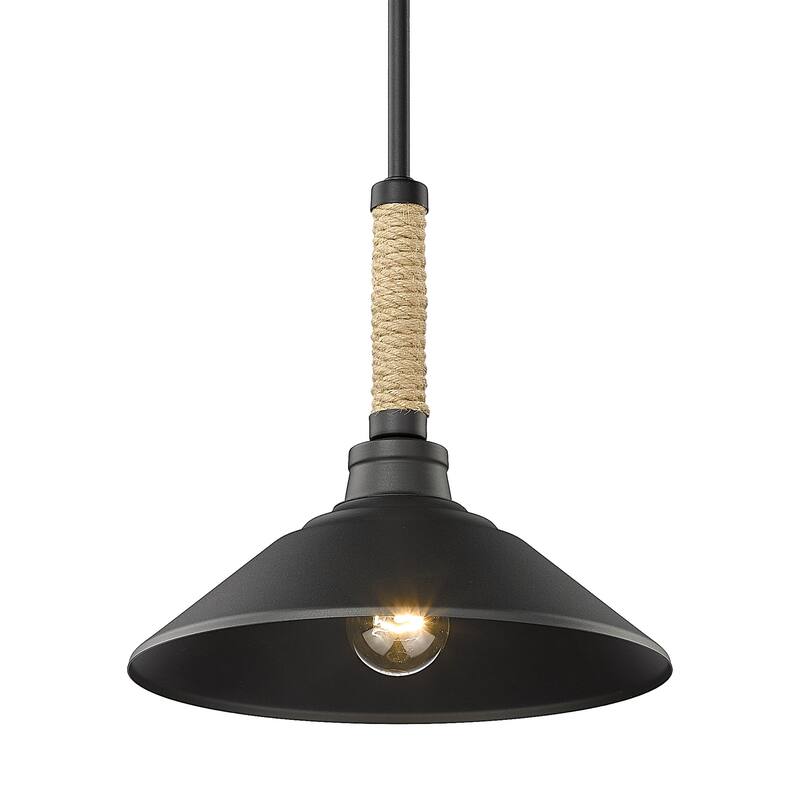 Golden Lighting Journey 1-light Pendant in Natural Black
