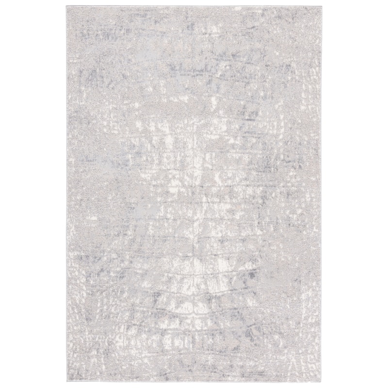 SAFAVIEH Lagoon Hawa Modern Rug - 6'7" Square - Grey/Ivory